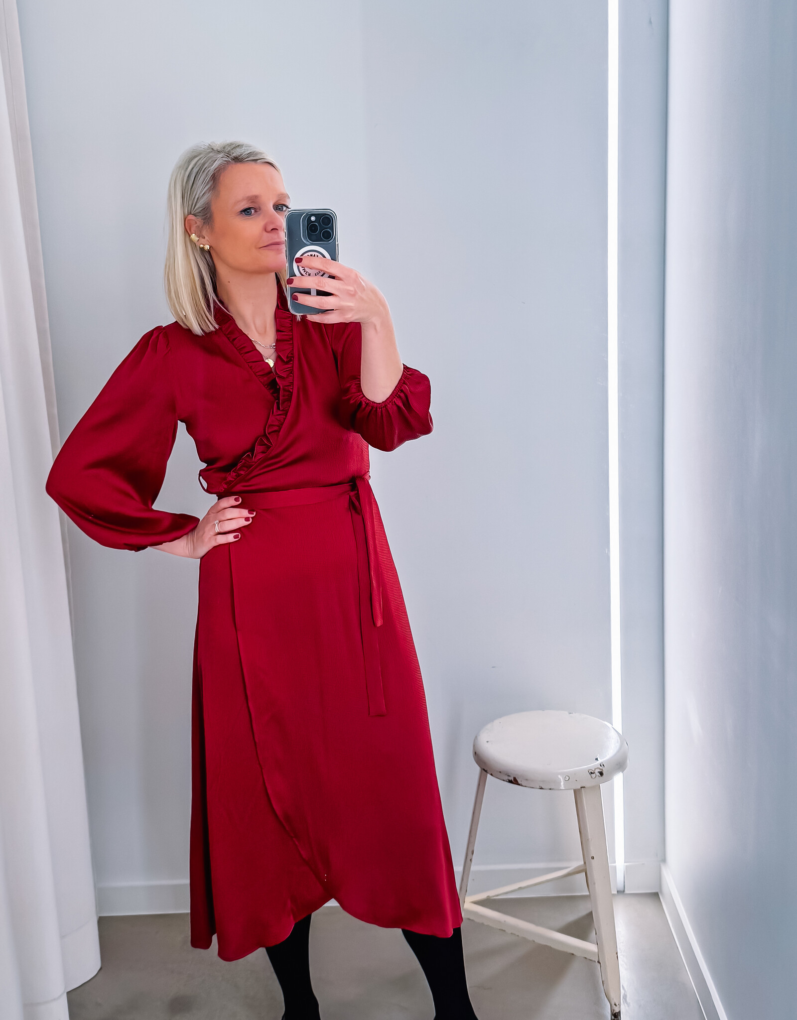 A view Jurk 'Peony' - Bordeaux - A View