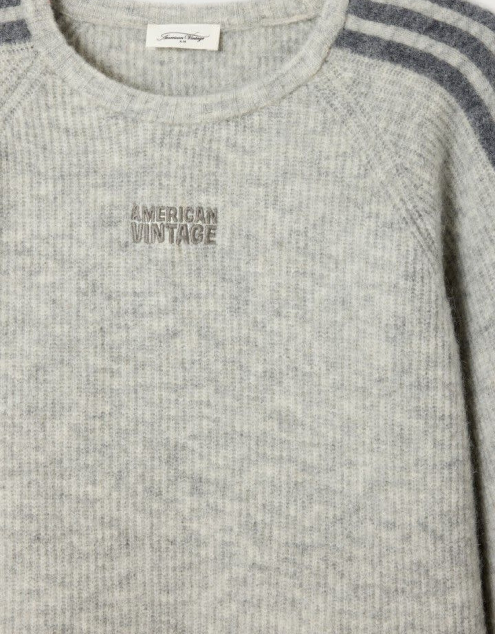 American Vintage Pull 'Vitow' - Gris Clair Chine - Vito18N - American Vintage