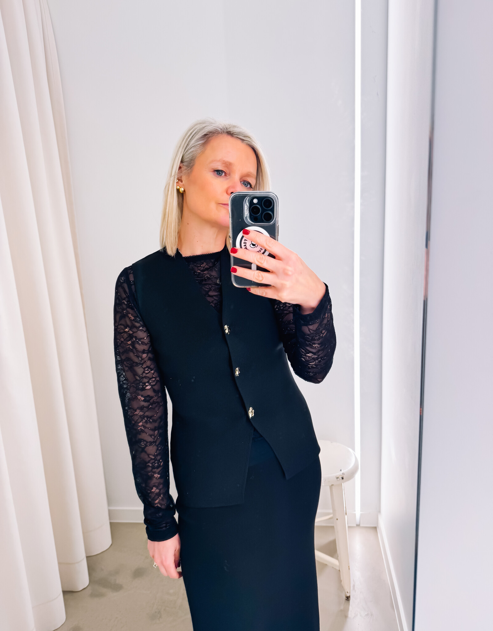 Waistcoat 'Sway' - Black - Neo Noir