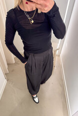 Broek Drapy Satin Balloon 'Fayla' - Black - Neo Noir