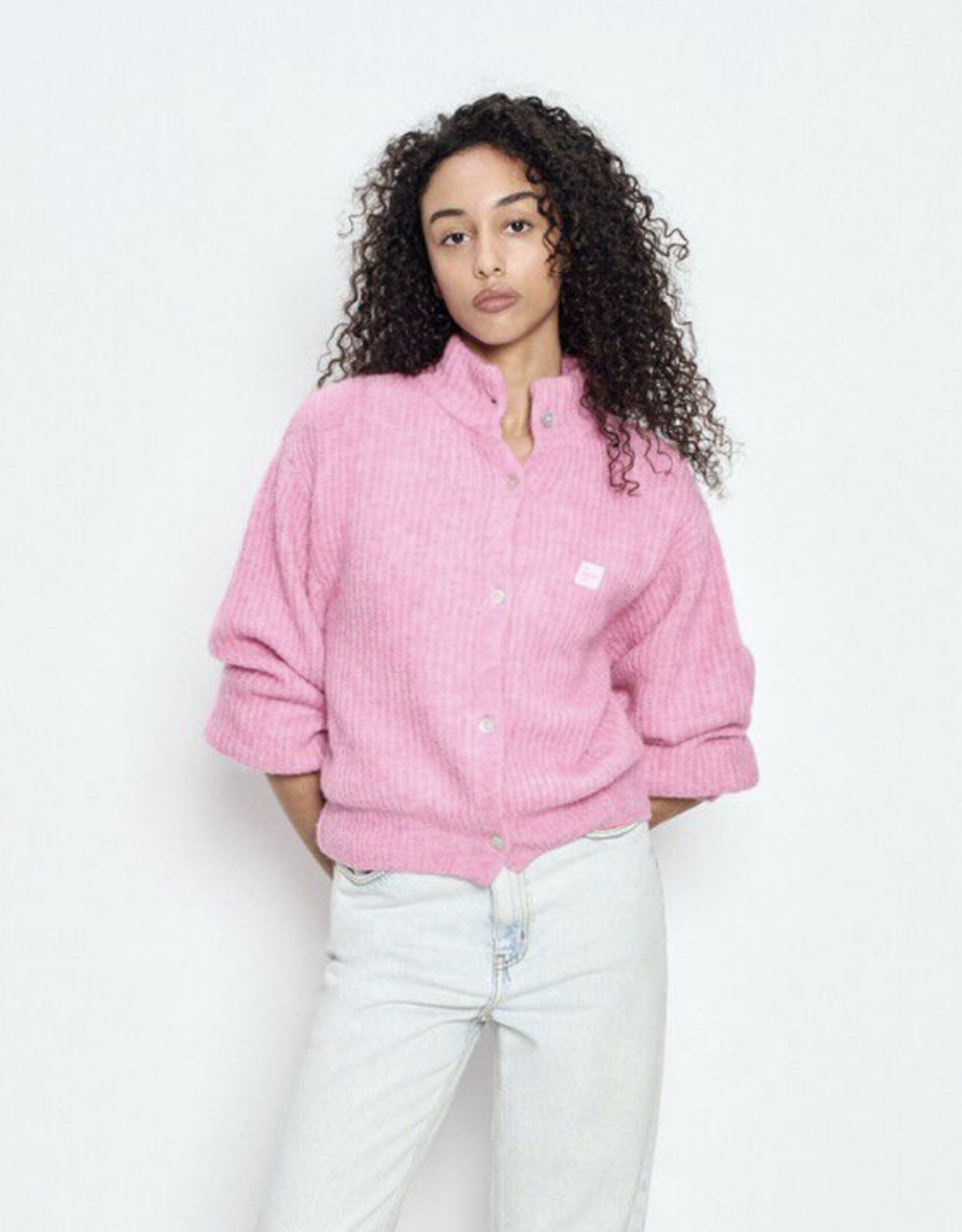 American Vintage Cardigan 'East' - Rose Bubble Chine - East19N - American Vintage