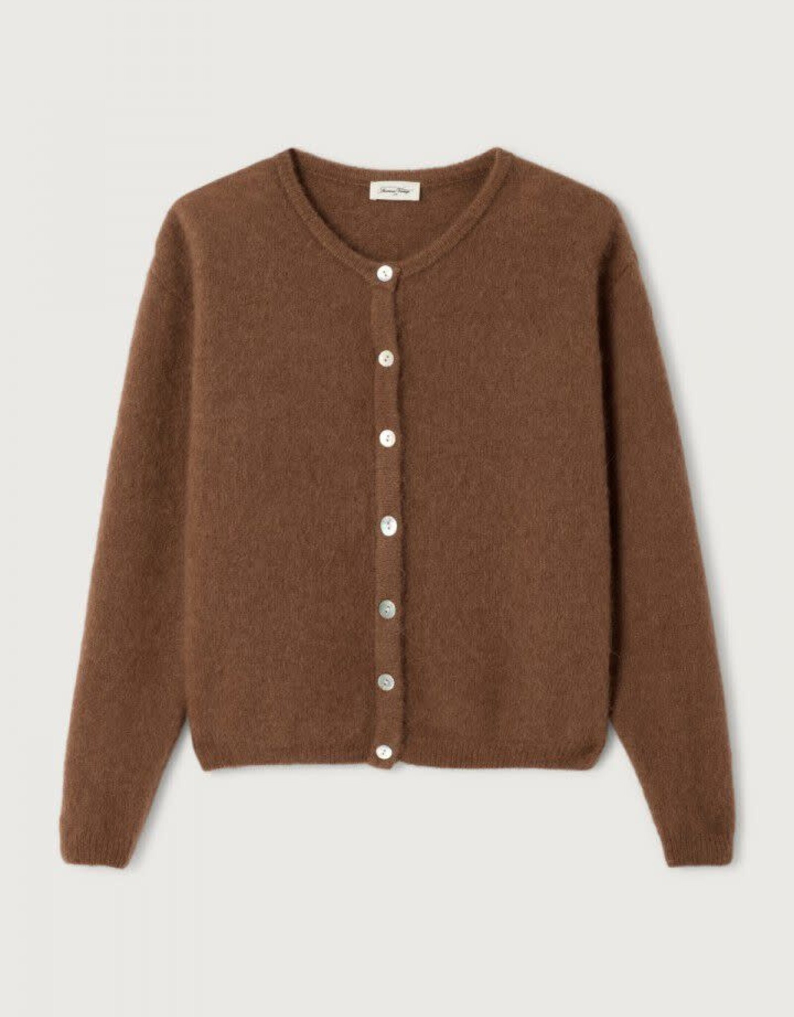 American Vintage Cardigan 'Vitow' - Chocolat Chine - Vito19E -  American Vintage