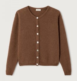 American Vintage Cardigan 'Vitow' - Chocolat Chine - Vito19E -  American Vintage