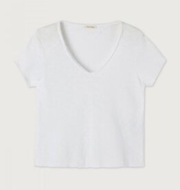 American Vintage T-Shirt V-Hals 'Sonoma' - White - Son02AG - American Vintage