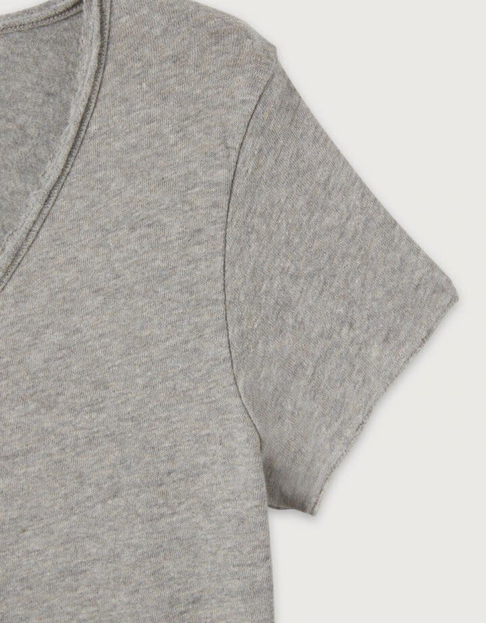 American Vintage T-Shirt V-Hals 'Sonoma' - Gris Chine - Son02AG - American Vintage