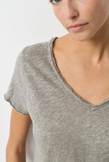 American Vintage T-Shirt V-Hals 'Sonoma' - Gris Chine - Son02AG - American Vintage