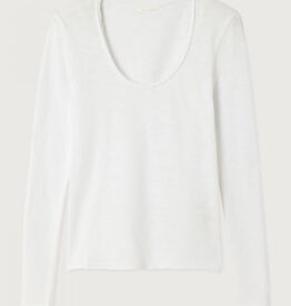 American Vintage T-Shirt Lange Mouw 'Sonoma' - White - Son02HG - American Vintage