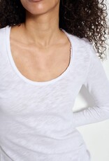 American Vintage T-Shirt Lange Mouw 'Sonoma' - White - Son02HG - American Vintage