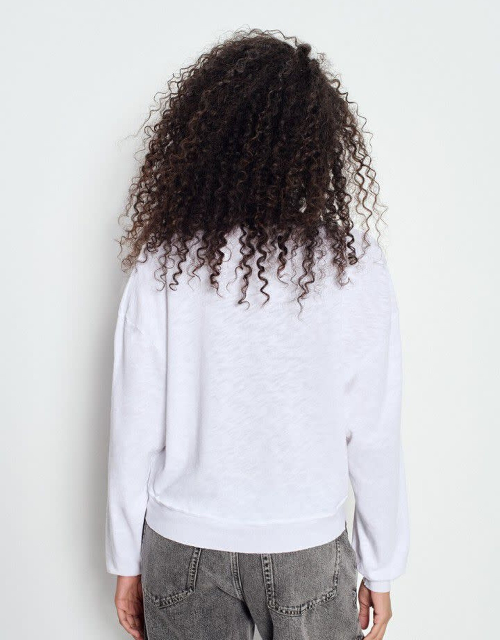 American Vintage T-Shirt Lange Mouw 'Sonoma' - White - Son02IG - American Vintage