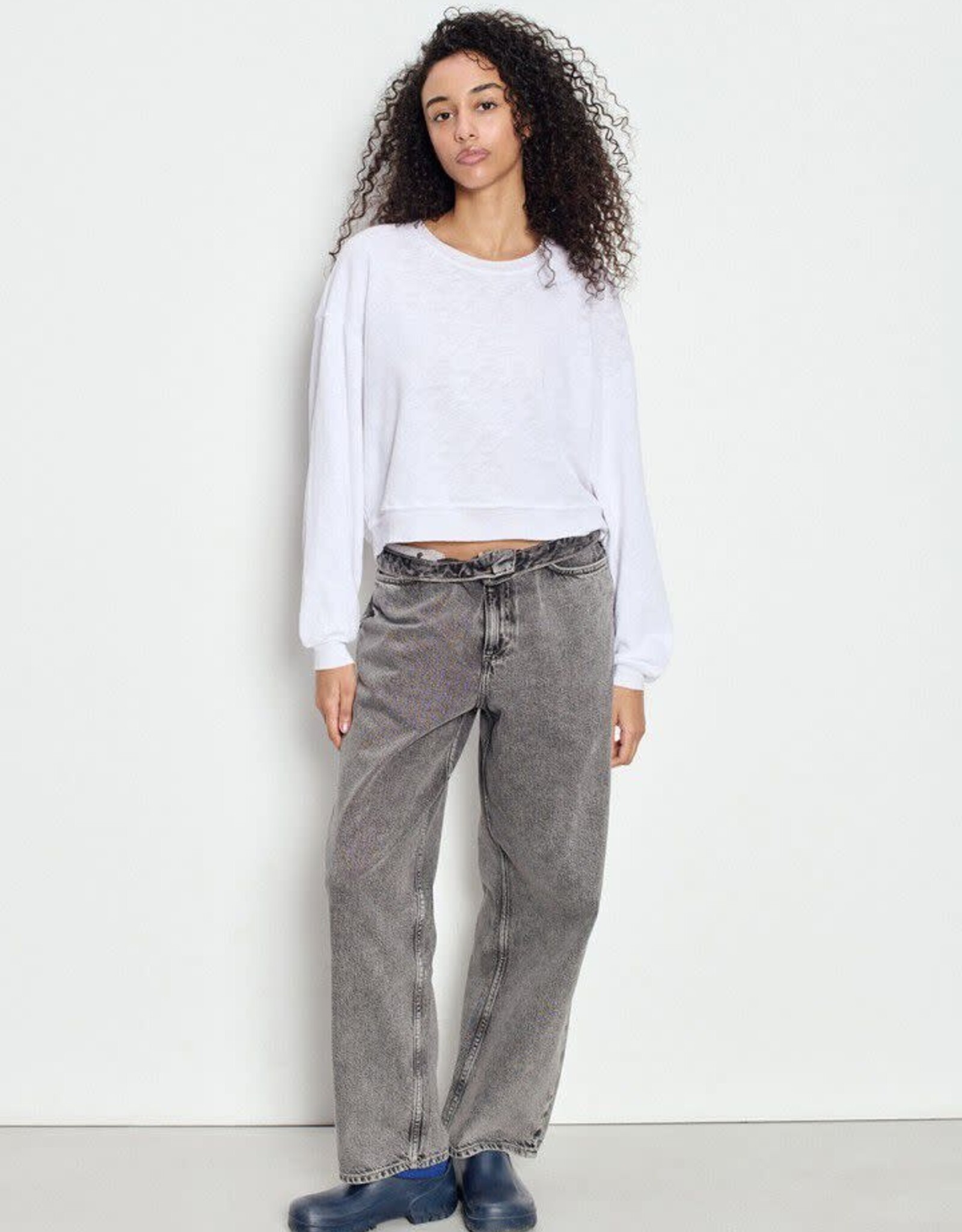 American Vintage T-Shirt Lange Mouw 'Sonoma' - White - Son02IG - American Vintage