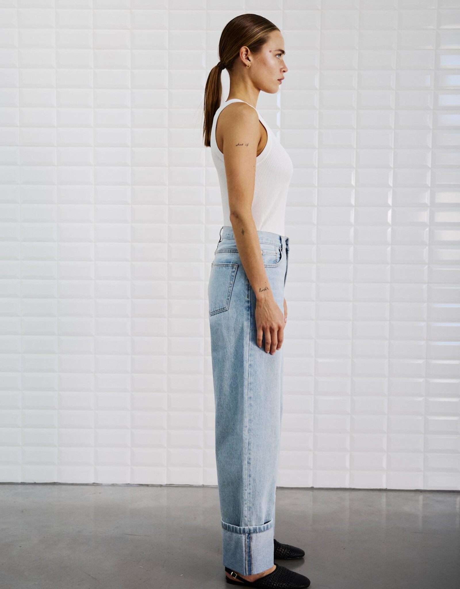 Withblack Jeans Turn Up 'Hazel' - Blue Spring - Withblack