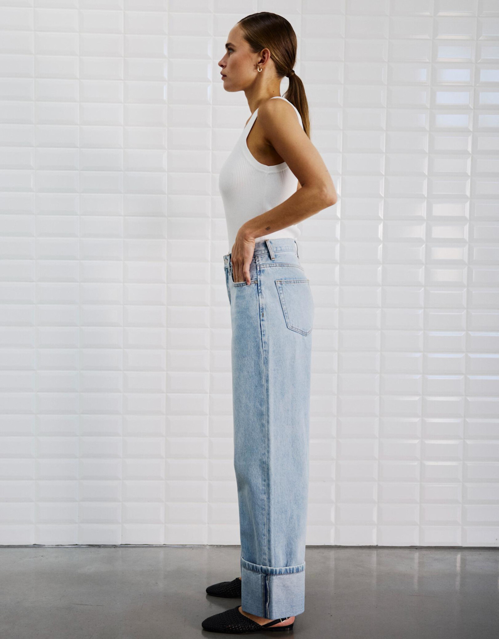 Withblack Jeans Turn Up 'Hazel' - Blue Spring - Withblack