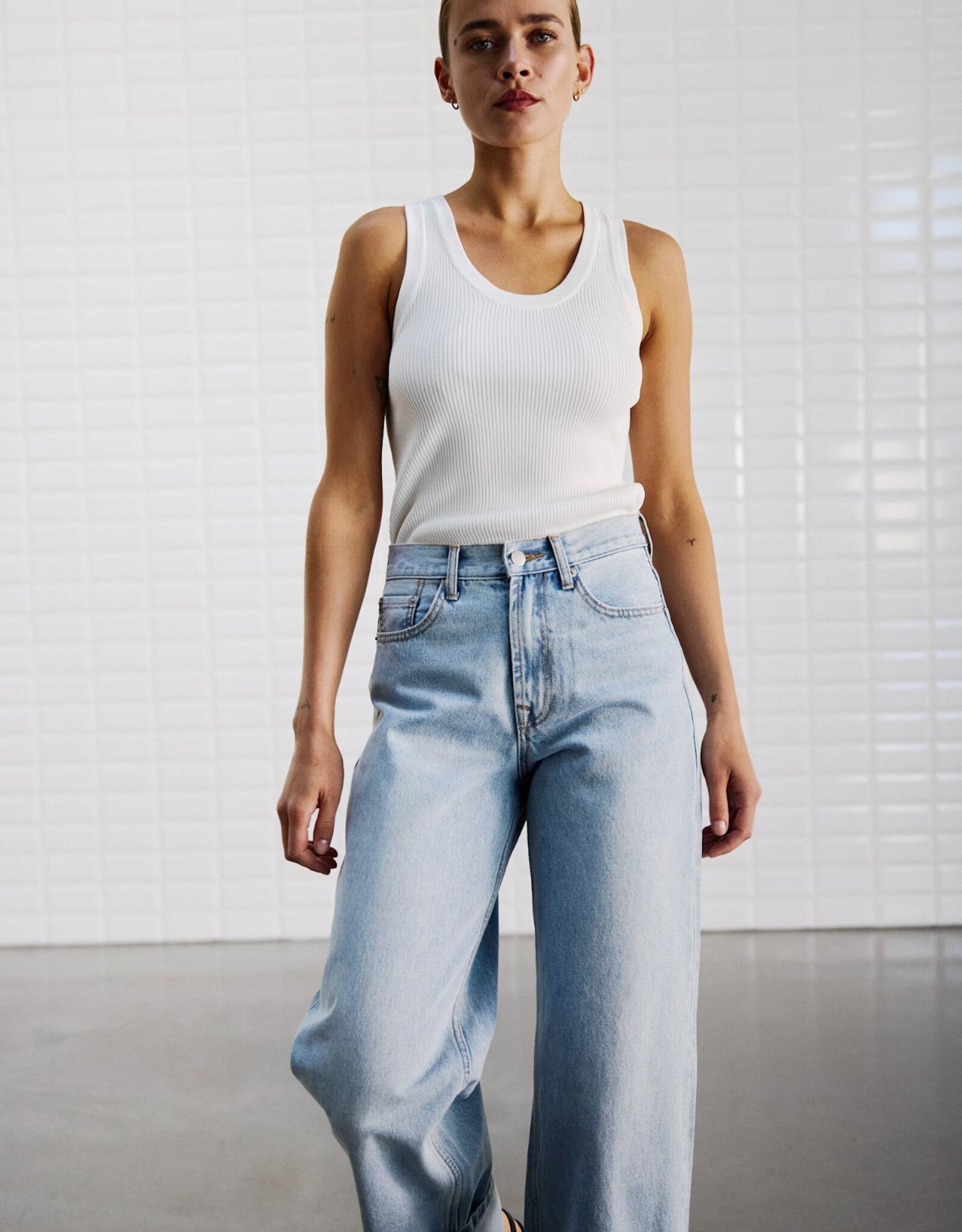 Withblack Jeans Turn Up 'Hazel' - Blue Spring - Withblack