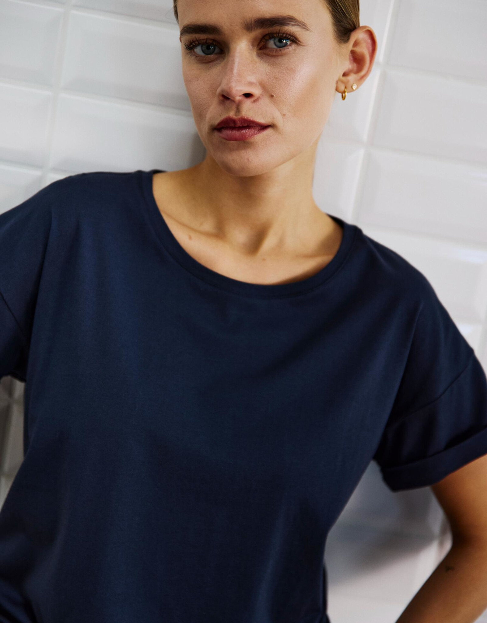 Withblack T-Shirt 'Corri' - Midnight Blue - Withblack