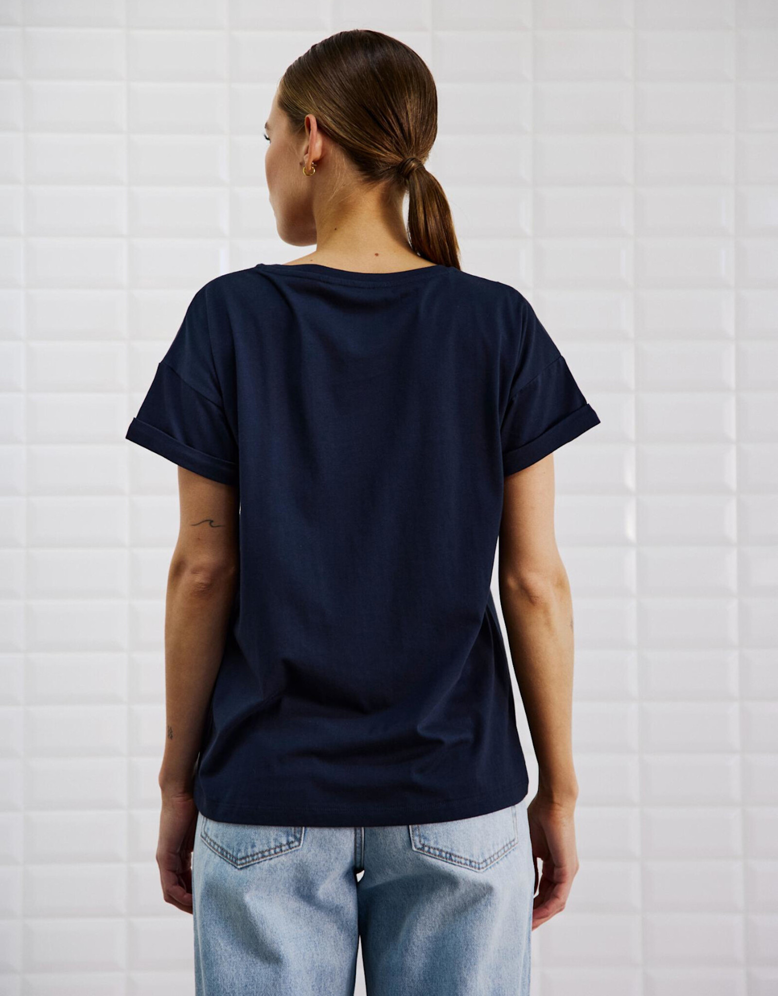 Withblack T-Shirt 'Corri' - Midnight Blue - Withblack