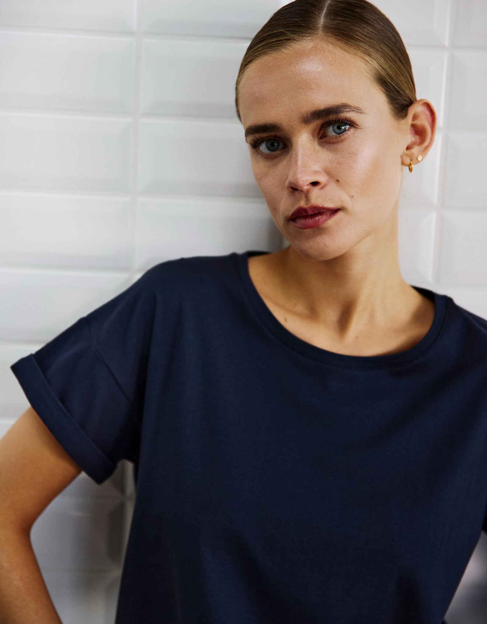 Withblack T-Shirt 'Corri' - Midnight Blue - Withblack