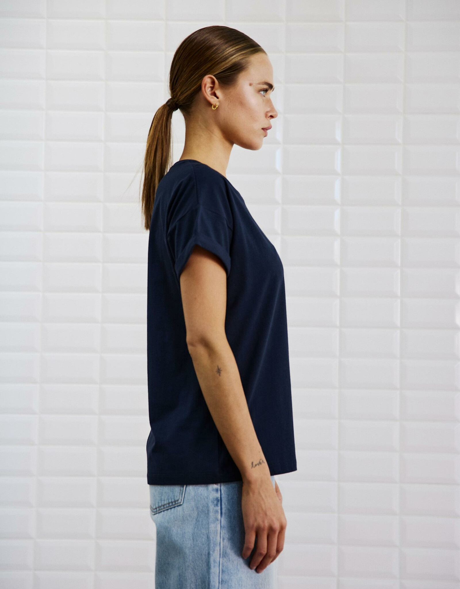 Withblack T-Shirt 'Corri' - Midnight Blue - Withblack