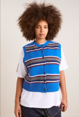 Damson Madder Gilet 'Sofie' - Blue Stripe - Damson Madder