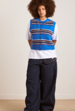 Damson Madder Gilet 'Sofie' - Blue Stripe - Damson Madder