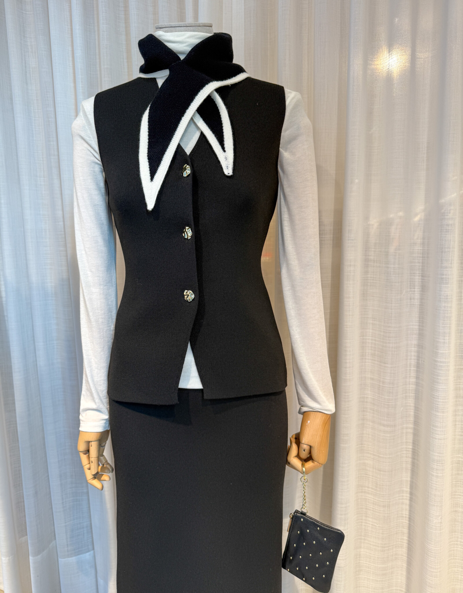 Waistcoat 'Sway' - Black - Neo Noir