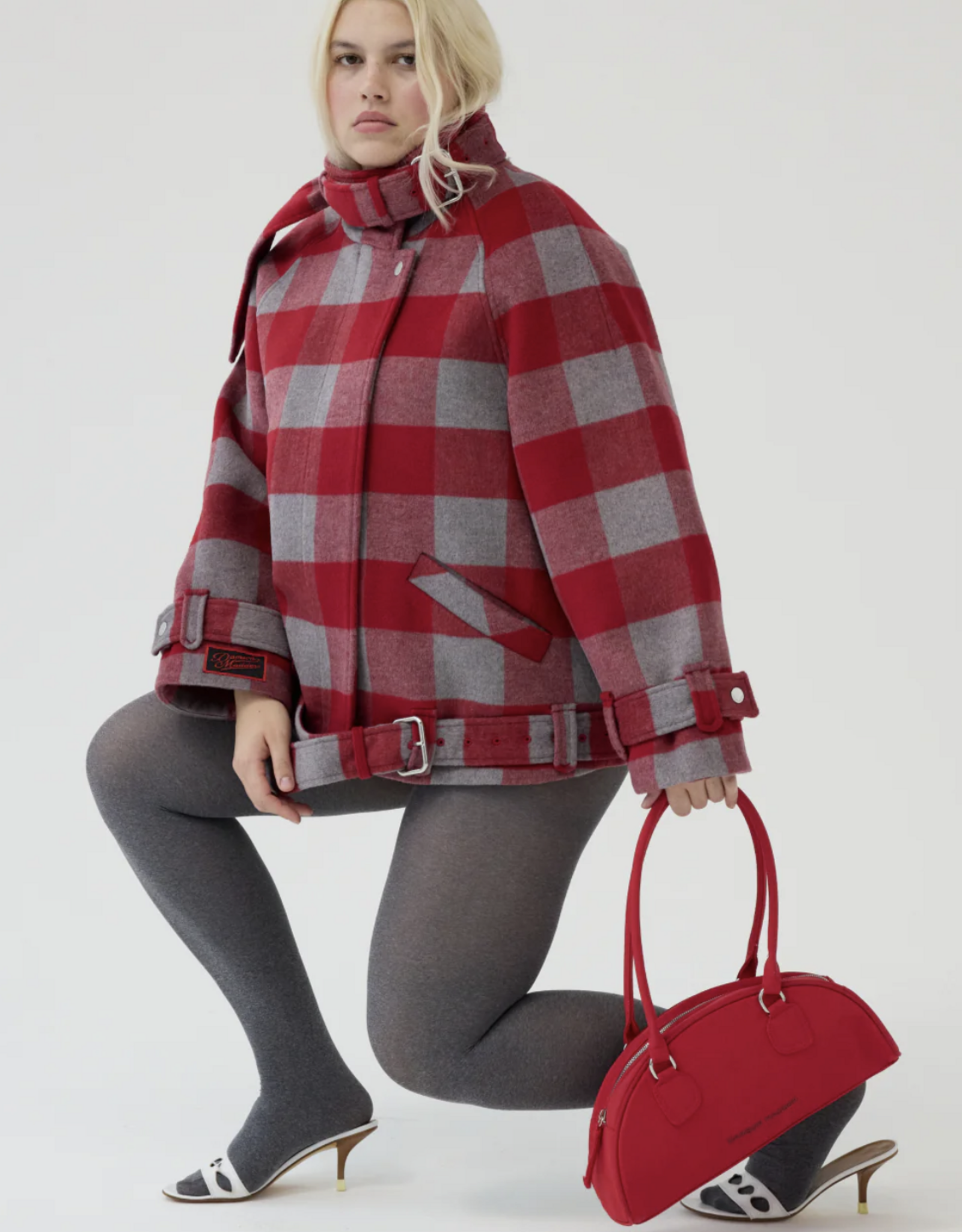 Damson Madder Bomber 'Polly Wool' - Red - Damson Madder