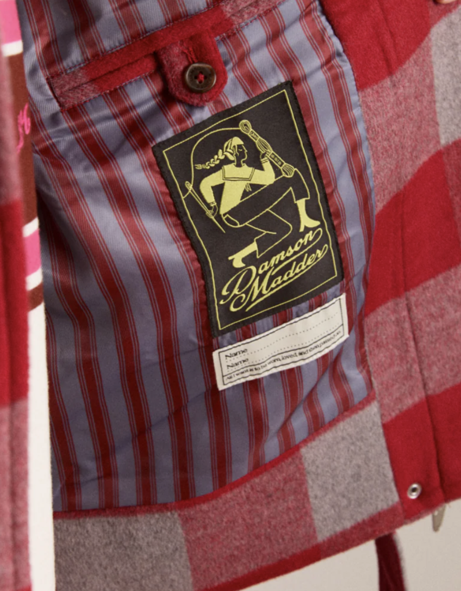 Damson Madder Bomber 'Polly Wool' - Red - Damson Madder