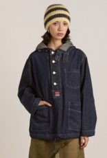 Damson Madder Hemd - Hoodie 'Briar' - Blue  - Damson Madder