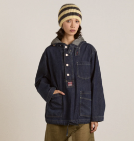 Damson Madder Hemd - Hoodie 'Briar' - Blue  - Damson Madder