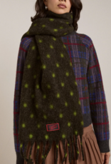 Damson Madder Sjaal 'Charcoal/Lime Spot' - Damson Madder