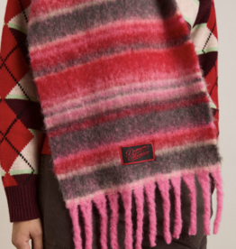 Damson Madder Sjaal 'Pink Pop Stripe' - Damson Madder