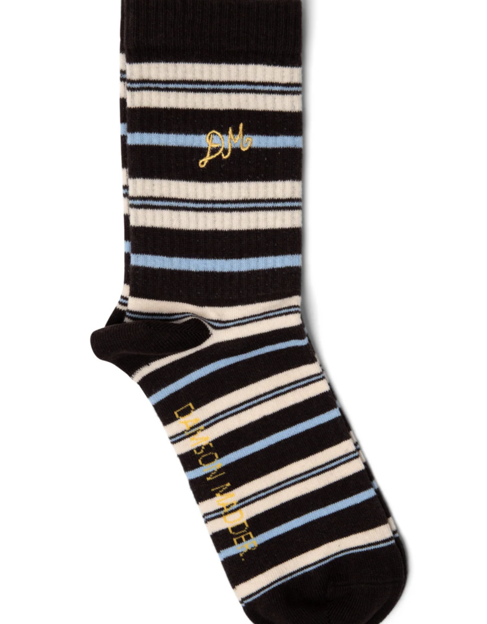 Damson Madder Socks Calf Lenght - One Size - Brown Stripe - Damson Madder