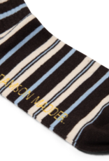 Damson Madder Socks Calf Lenght - One Size - Brown Stripe - Damson Madder