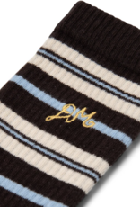 Damson Madder Socks Calf Lenght - One Size - Brown Stripe - Damson Madder
