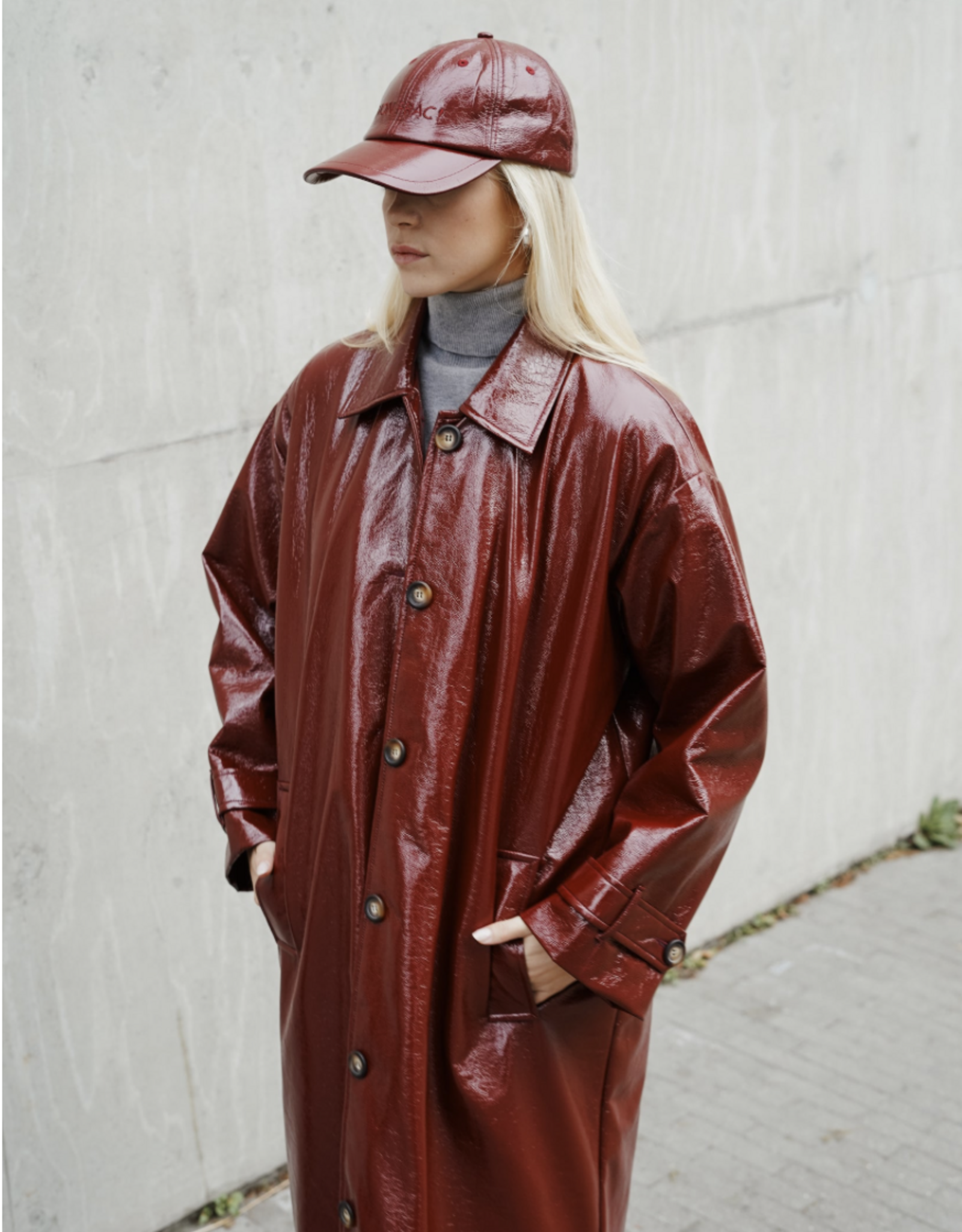 Mon Frac Regenjas Cracquelé  'Storm' - Bordeaux - Mon Frac TU