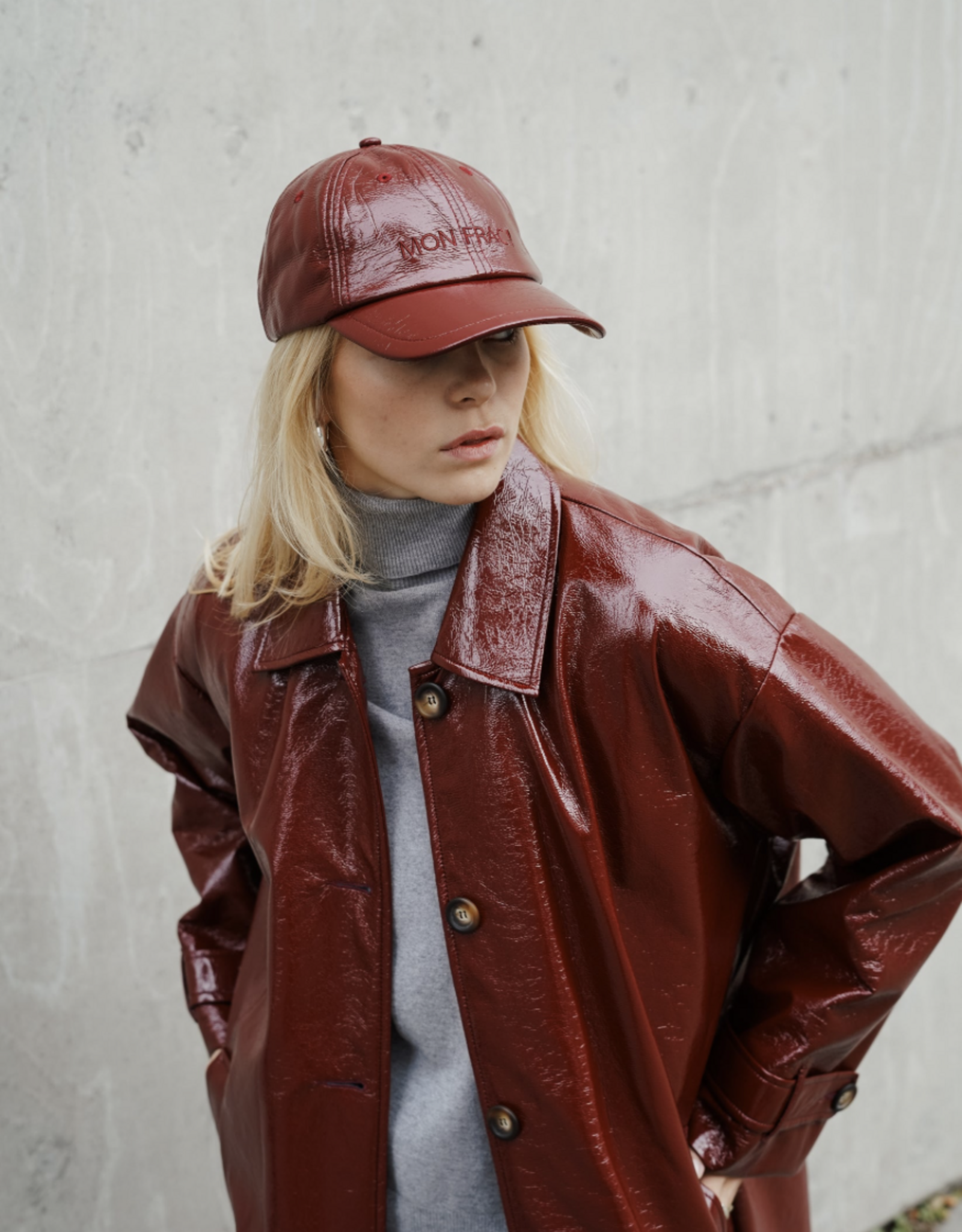 Mon Frac Regenjas Cracquelé  'Storm' - Bordeaux - Mon Frac TU