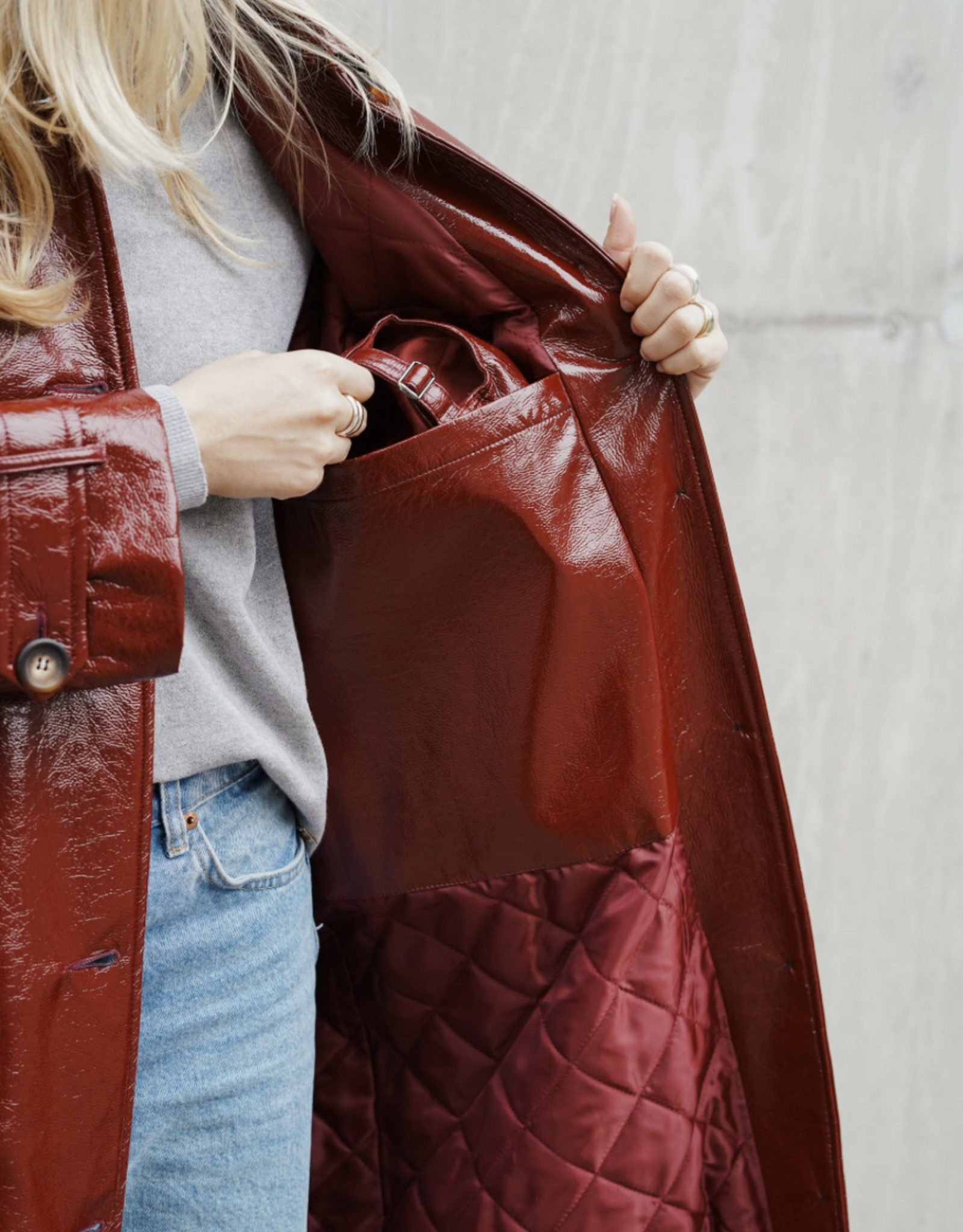 Mon Frac Regenjas Cracquelé  'Storm' - Bordeaux - Mon Frac TU