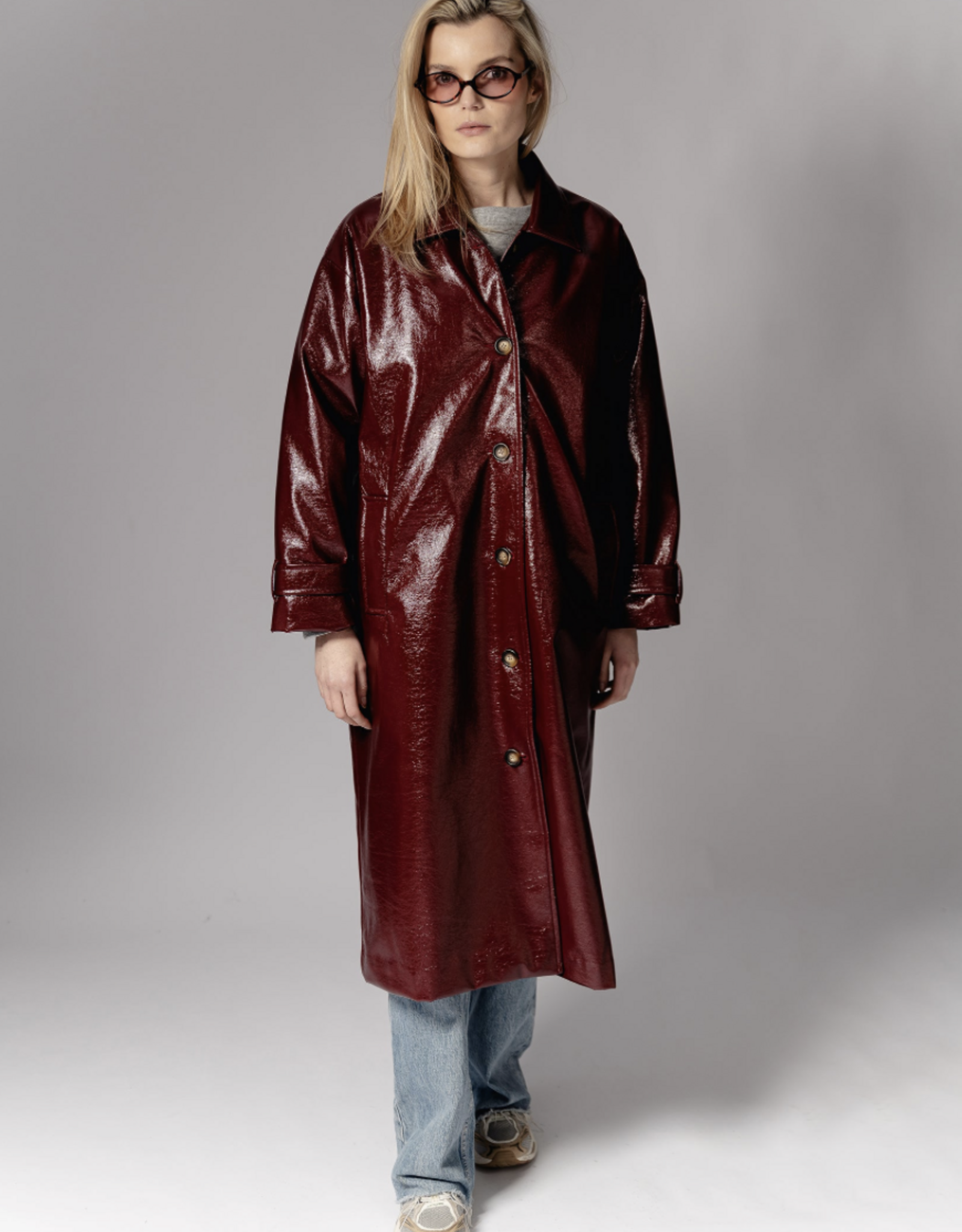 Mon Frac Regenjas Cracquelé  'Storm' - Bordeaux - Mon Frac TU