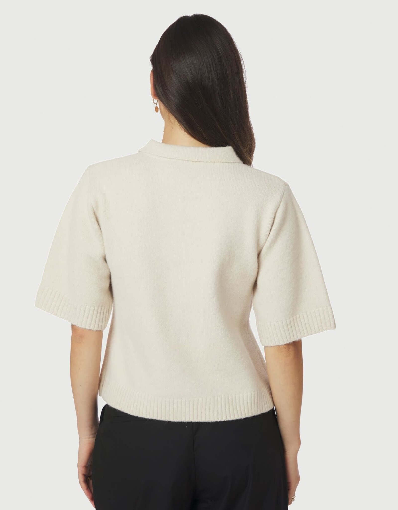 Cardigan Korte Mouw 'Cunna' - Ivory - Neo Noir