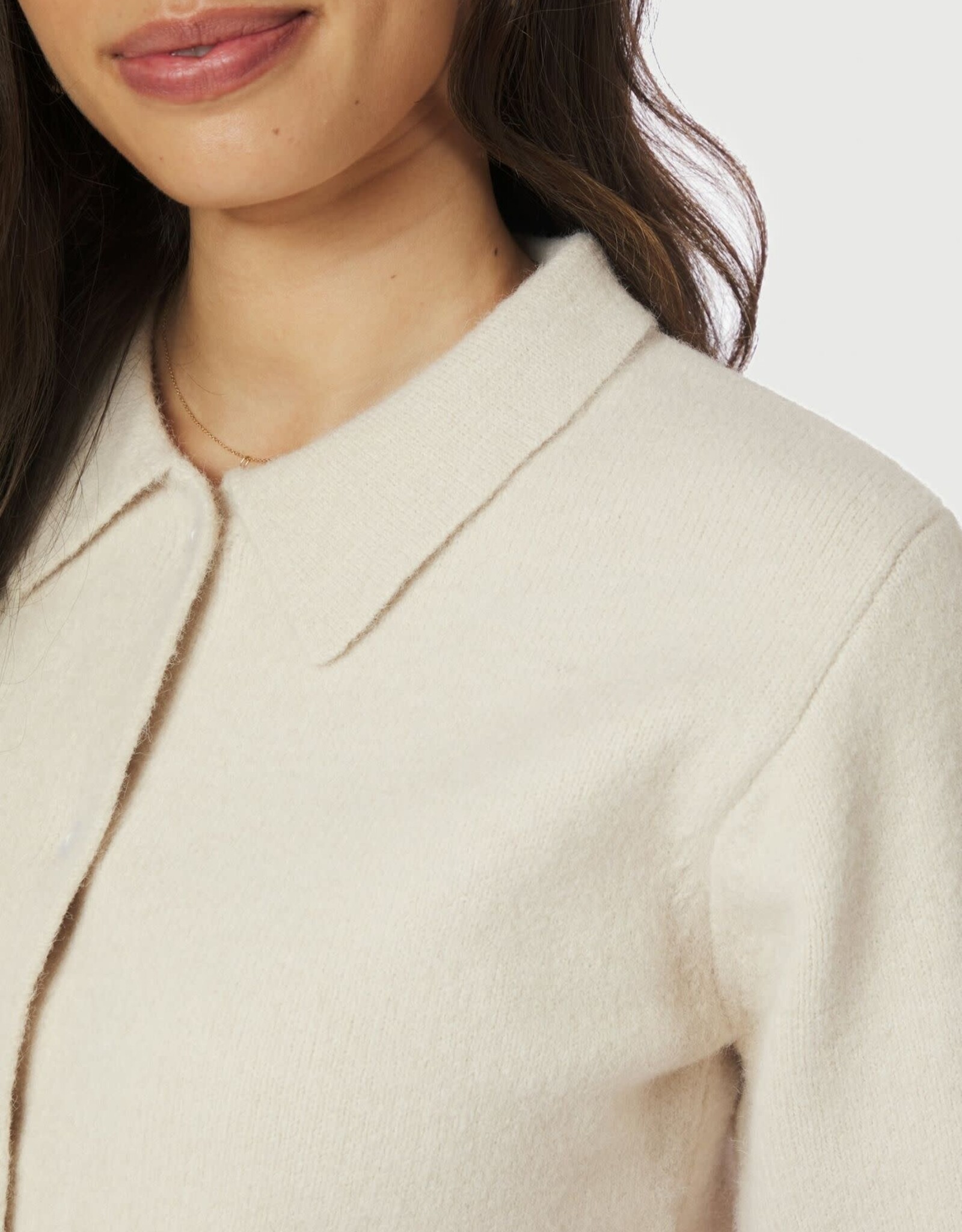 Cardigan Korte Mouw 'Cunna' - Ivory - Neo Noir