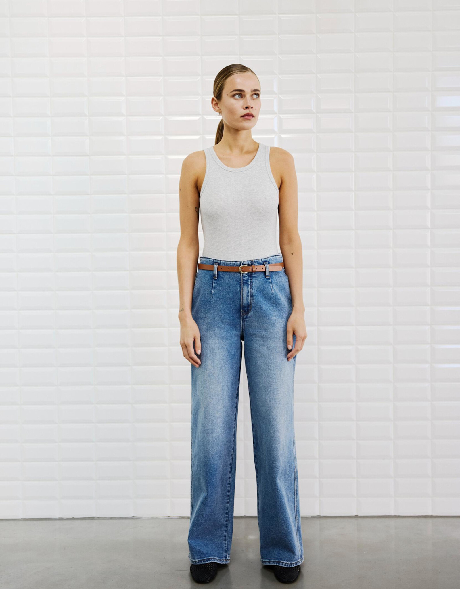 Withblack Tank Top 'Dordi' - Grey Melange - Withblack