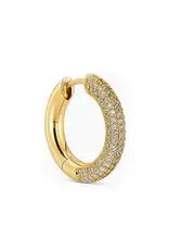 Billion Avenue Kos Diamond Earring - Gold - M 20mm - Billion Avenue