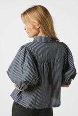 Blouse Stripe 'Etta' - Navy - Neo Noir