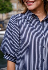 Blouse Stripe 'Etta' - Navy - Neo Noir