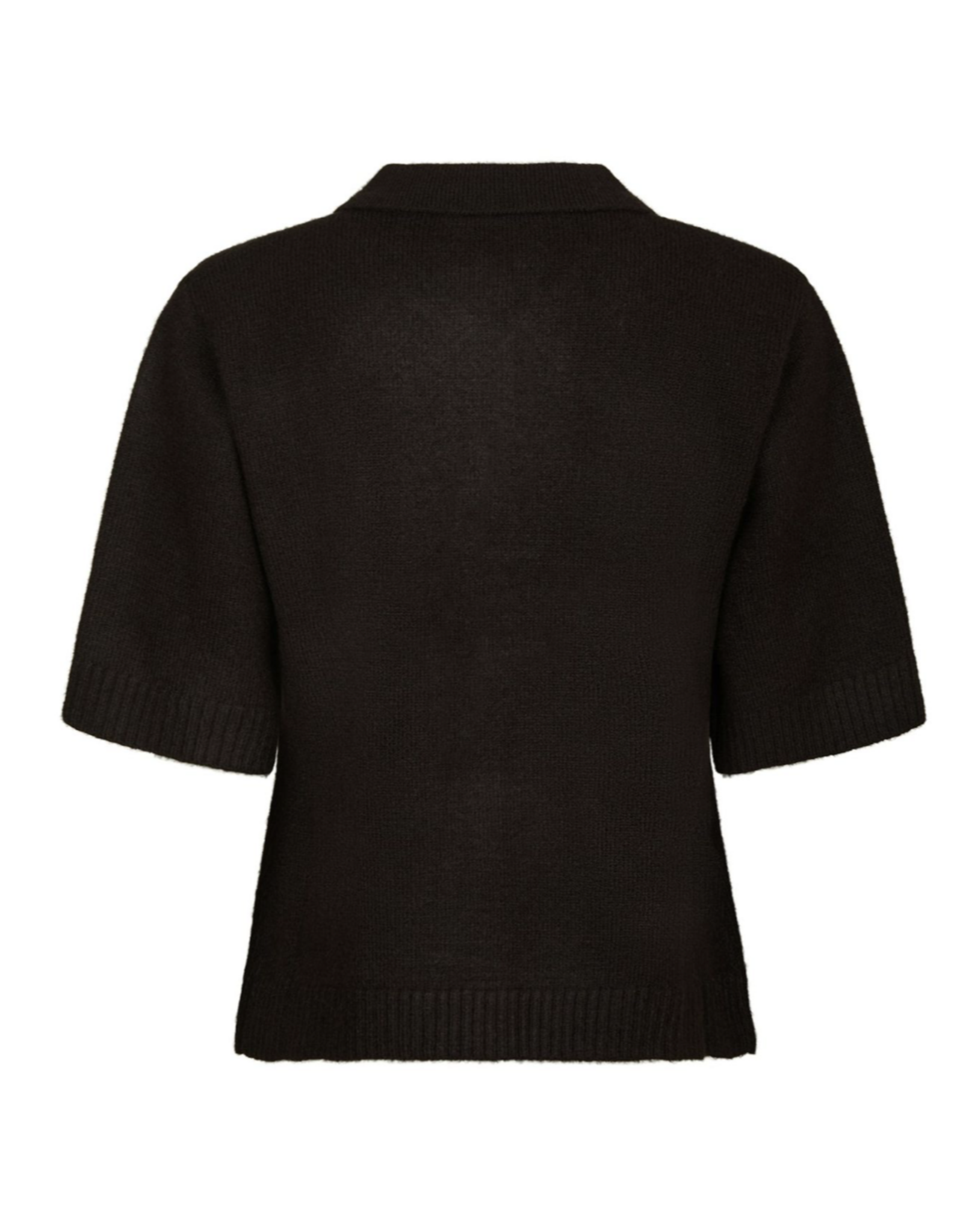 Cardigan Korte Mouw 'Cunna' - Dark Brown - Neo Noir