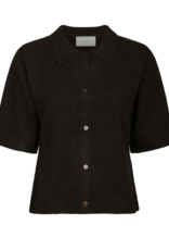 Cardigan Korte Mouw 'Cunna' - Dark Brown - Neo Noir