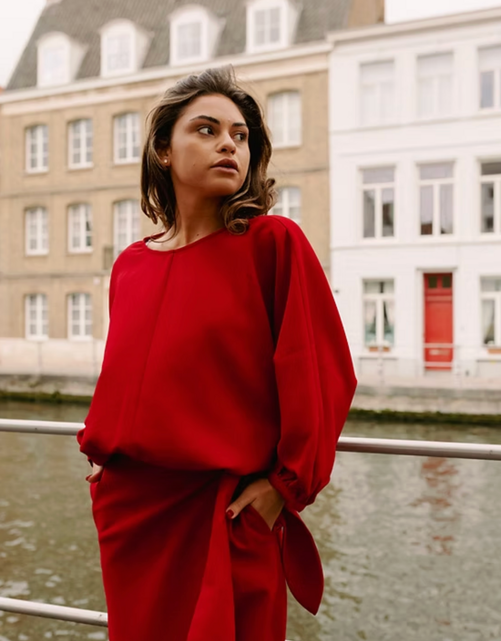 Monré Blouse 'Zoë' - Red - Monré