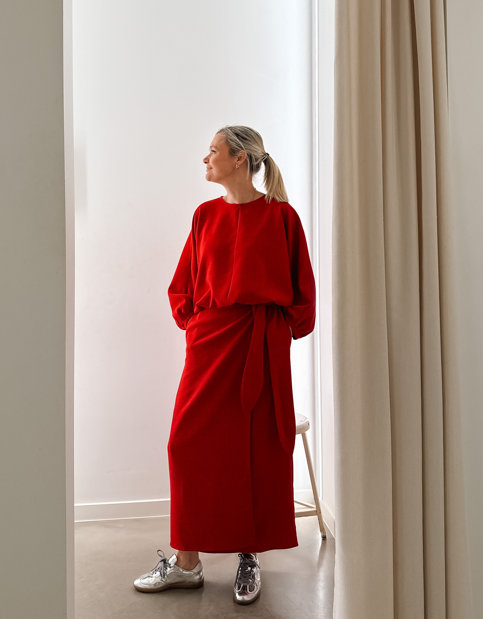 Monré Blouse 'Zoë' - Red - Monré