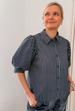 Blouse Stripe 'Etta' - Navy - Neo Noir