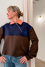 The Golden House Ad Sweater 'Isaak' - Choco Et Marine - Adoré