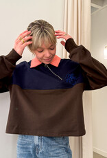 The Golden House Ad Sweater 'Isaak' - Choco Et Marine - Adoré